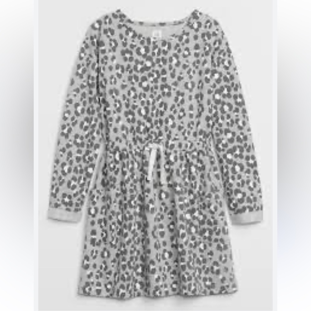GAP Kids Graphic Long Sleeve‎ Dress Animal Print Size XXL New